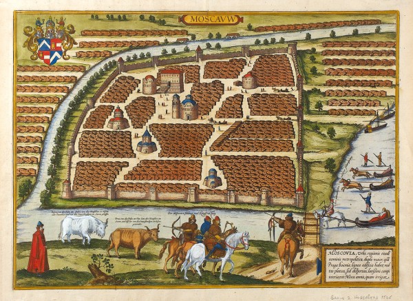 [Первый план Москвы, известный в мировой картографии] План Москвы Сигизмунда Герберштейна. 1575.