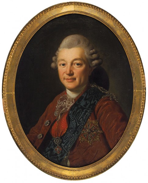 Рослен Александр (1718—1793) «Портрет графа А.С. Строганова». 1770-е—1780-е. Холст, масло, 64 х 48 см (овал).