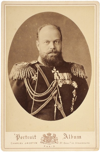 Кабинетный фотопортрет Александра III. Париж, конец XIX века.