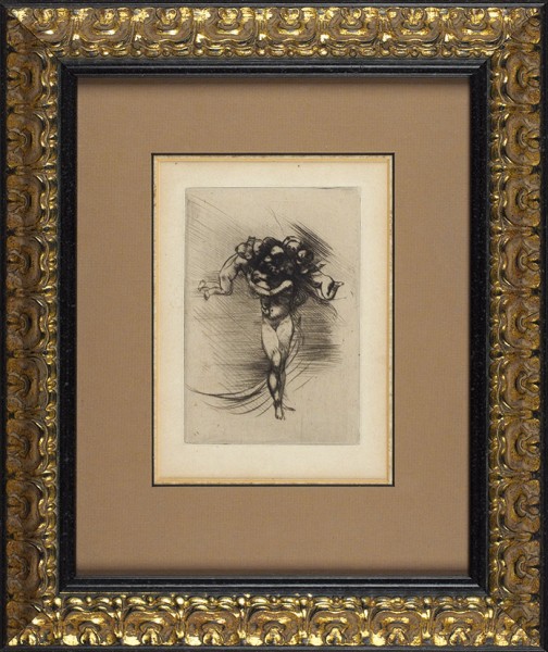 Роден Франсуа Огюст Рене (François-Auguste-René Rodin) (1840—1917) «Аллегория весны». 1884. Бумага, офорт, 27,5 х 18,5 см (лист), 15 х 10 см (оттиск).