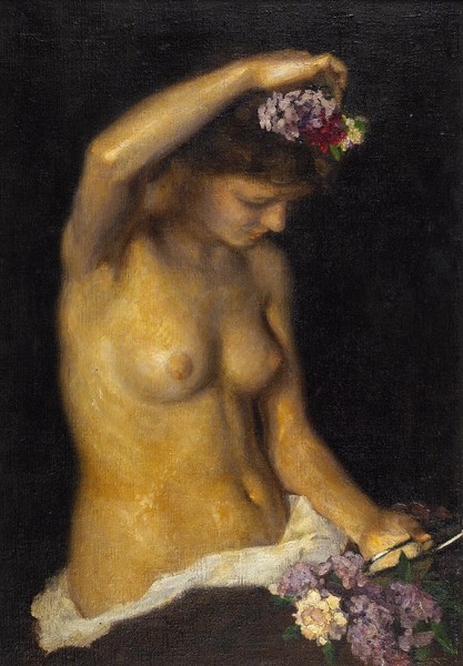 Неизвестный художник «Обнаженная». 1910. Холст, масло, 70 х 49 см.