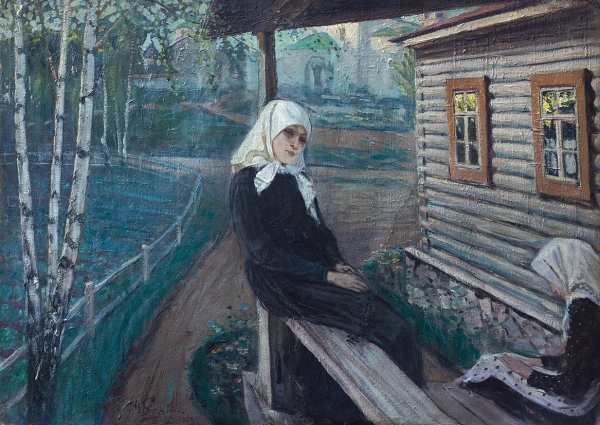 Боскин Михаил Васильевич (1875–1930) «На крыльце». 1908. Холст, масло, 89,5 х 124,5 см.