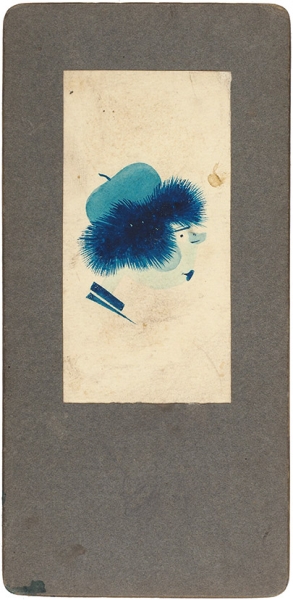 Неизвестный художник. Шаржи. 11 листов. 1920-е. Бумага на картоне, тушь, перо, кисть, 9,6 х 4,9 см.