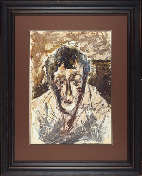 Зверев Анатолий Тимофеевич (1931 — 1986) «Автопортрет». 1971. Картон, масло, 60x43 см.