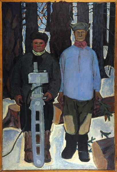 Бруни Иван Львович (1920–1995) «За елкой». 1970-е. Холст, масло, 112 х 76 см.