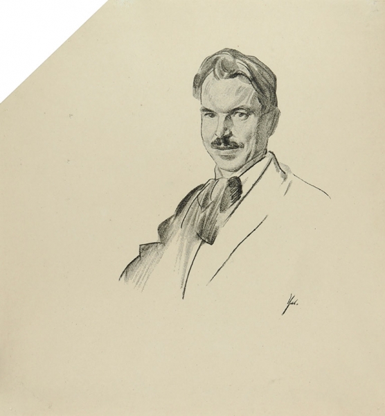 Ульянов Николай Павлович (1875–1949) «Автопортрет». 1910-е. Бумага, литография, 12,5x11,5 см.