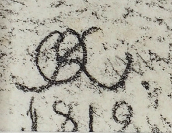 Кипренский Орест Адамович (1782–1836) «Мифологическая сцена». 1819. Бумага, графитный карандаш, 17,3x22,3 см (в свету).