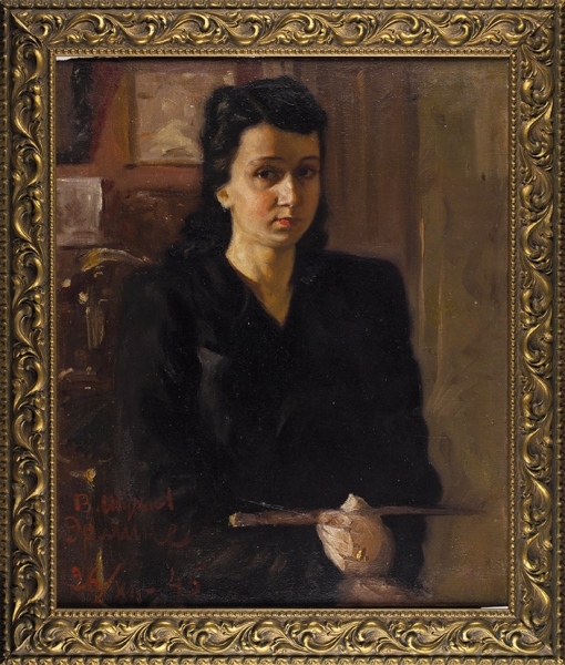 Шухаев Василий Иванович (1887–1973) «Портрет Эрмине». 1945. Холст, масло, 60x49,7 см.