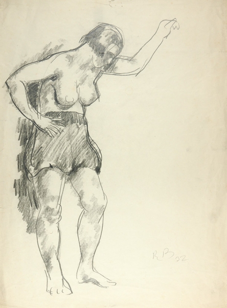 Барто Ростислав Николаевич (1902–1974) «Натурщица». 1932. Бумага, графитный карандаш, 36x27,2 см.