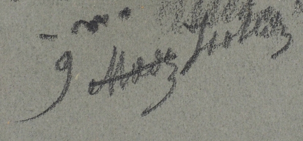 Волков Ефим Ефимович (1844–1920) «Деревня». 1900-е. Бумага, графитный карандаш, 17,8x30,2 см (в свету).