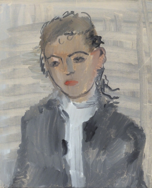 Софронова Антонина Федоровна (1892–1966) «Женский портрет». 1932. Бумага, смешанная техника, 39,5x31,5 см (в свету).