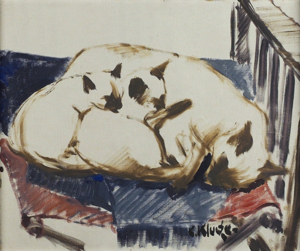Клуге Константин Константинович (1912–2003) «Сиамские кошки». 1960-е. Холст, масло, 38,5x46,5 см.