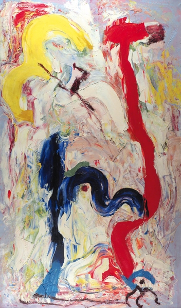Зубарев Владислав Константинович (1937–2013) «Пляж». 1971. Холст, масло, 135,5x80 см.