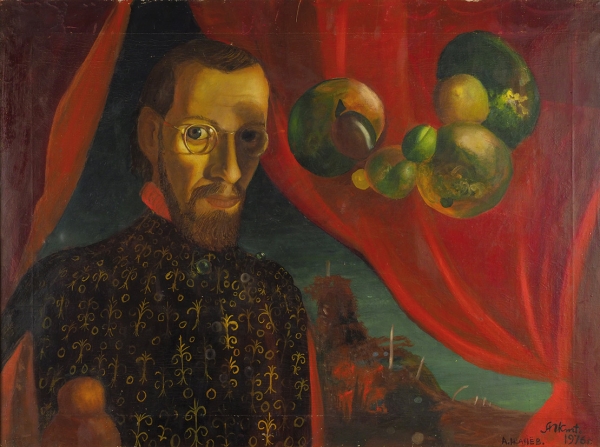 Исачёв Александр Анатольевич (1955-1987) «Мужской портрет». 1976. Холст, масло, 59,5x80 см.