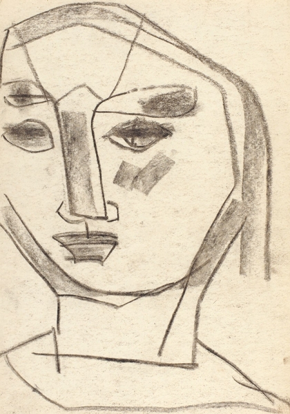 Ворошилов Игорь Васильевич (1939–1989) «Портрет». 1970-е. Бумага, уголь, 28,8x20,3 см.