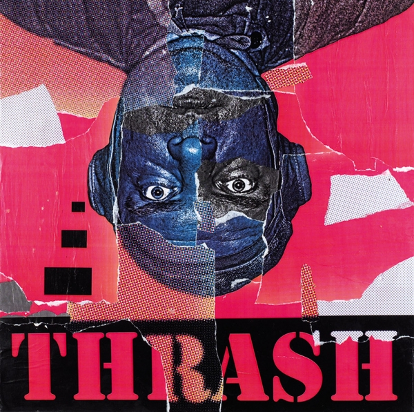 Лебедев Иван. «Fresh Thrash». 2013-2019 гг. Декупаж, деревянная панель. 50x50 см.
