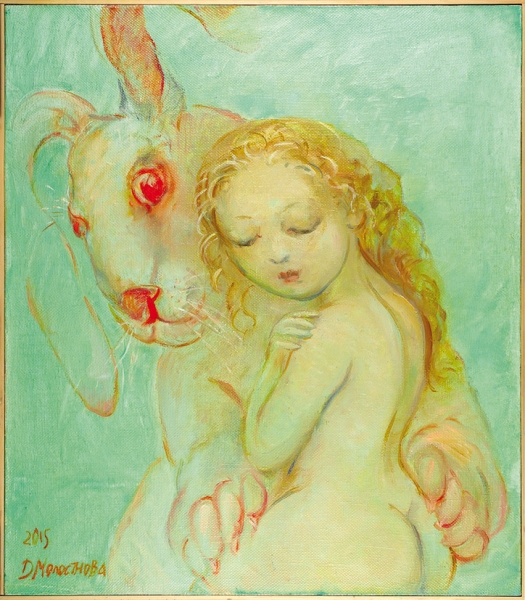 Молостнова Дарья. «Белый кролик». 2015. Холст, масло. 70x80 см.