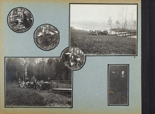 Альбом фотографий «Мото», со снимками мотоциклов. [1920-1930-е гг.].