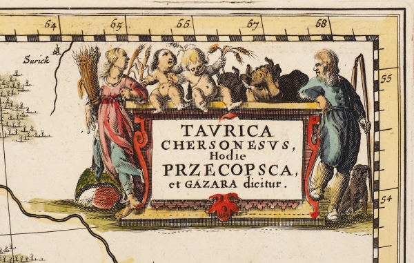 Карта Таврии (Крыма) / сост. Йоханнес Янссониус. [Tavrica Chersonesus, Hodie Przecopsca et Gazara dicitur]. Амстердам, 1656.