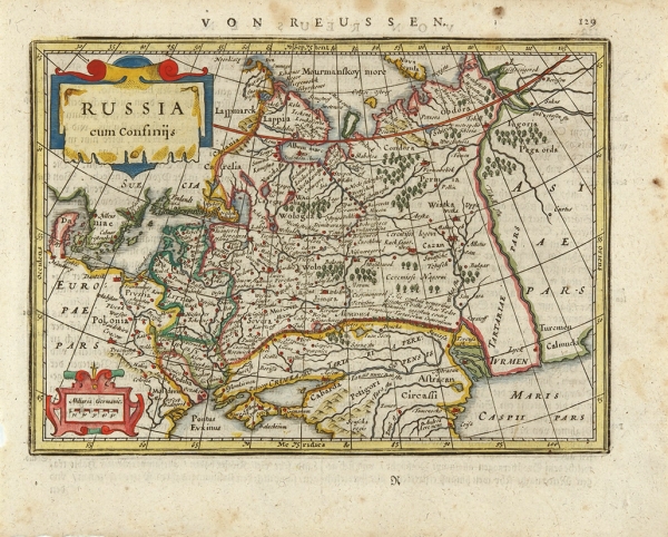 Карта России и окружающих ее стран / карт. Ф. Клювер. [Russia cum confinijs]. Амстердам, 1676.