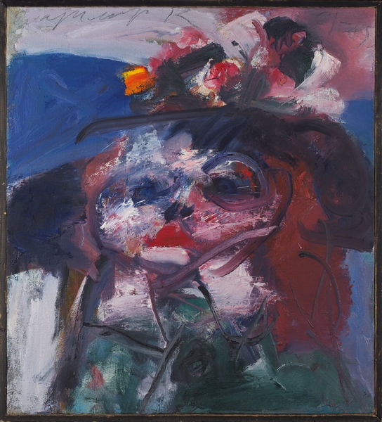 Курдюков Владимир Дмитриевич (1955–2018) «Девочка в шляпе». 2001-2005. Холст, масло, 60x55 см.
