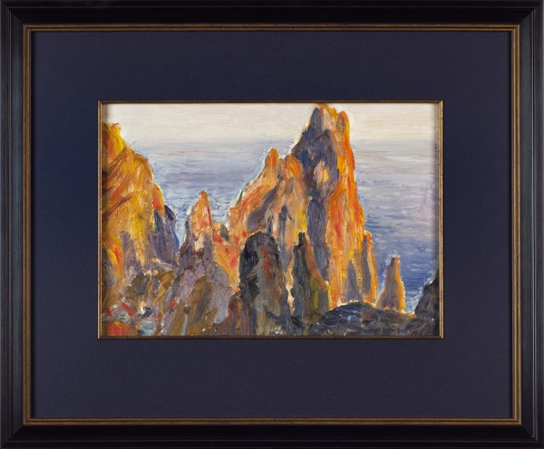 Барто Ростислав Николаевич (1902–1974) «Карадаг». 1950-е. Картон, масло, 23x33,5 см.