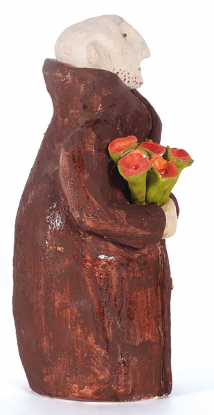 Царева Эльвира. Скульптура «Я приехал (свежий кавалер)». 2014. Керамика, шамот, цветные пигменты, глазурь, обжиг. Высота 20 см.