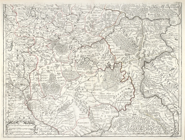 Карта южной части Московии / карт. Делиль. [Partie meridionale de Moscovie]. Амстердам, 1709.