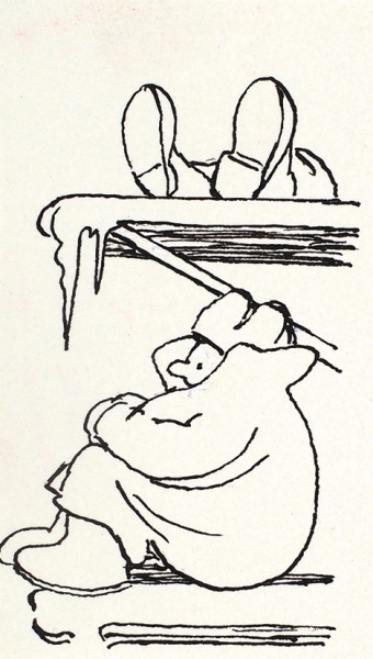 Пророков Борис Иванович (1911–1972) Иллюстрации для журнала. 4 листа. 1949. Бумага, тушь, перо, от 8,8x8,8 см до 13,5x8,8 см.