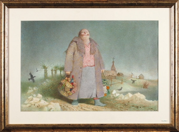 Лапшин Борис Алексеевич (1936–2010) «Весна». Конец ХХ века. Бумага, акварель, 38,5x55 см.