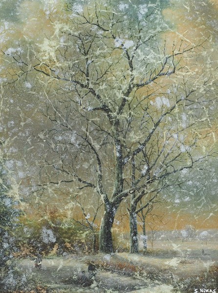 Сафронов Никас (род. 1956) «Дерево мечты». 2008. Холст, масло, 47x26 см.