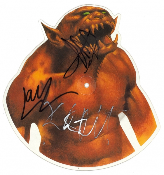 Грампластинка Metallica «Jump in the fire» с автографами участников группы. 1984.