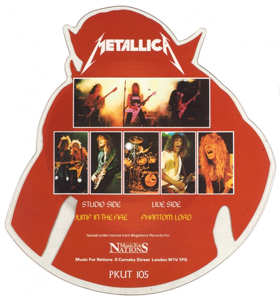 Грампластинка Metallica «Jump in the fire» с автографами участников группы. 1984.