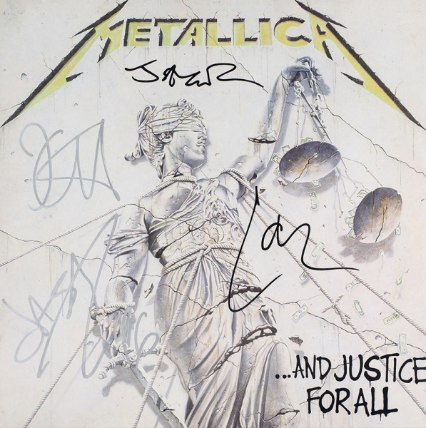 Альбом Metallica «... and justice for all» с автографами участников группы. 1988.