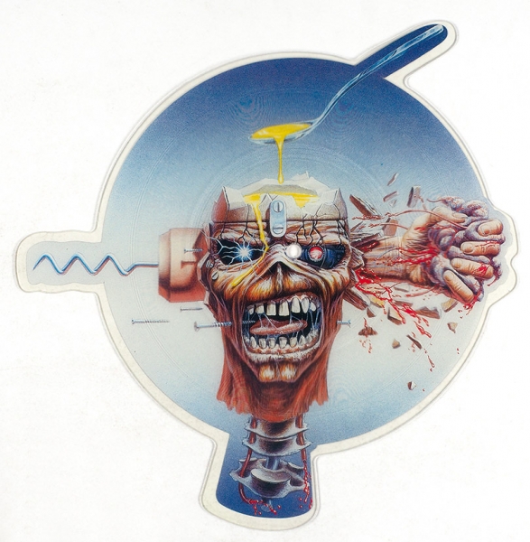 Две грампластинки Iron Maiden с автографами участников. 1988.