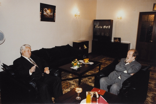 Фотография Александра Солженицына и Бориса Ельцина. М., 1994.