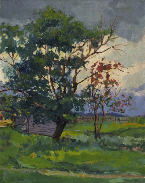 Тархов Дмитрий Михайлович (1893–1948) «Рябина». 1934. Картон, масло, 66x52 см.