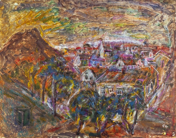 Зейтман Исай Михайлович (1899–1996) «Старый Крым». 1963. Клеенка, масло, 58x75 см.